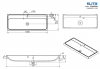 ELITA Umywalka konglomeratowa KWADRO NEW Z 2-OTWORAMI 100cm 22052011N