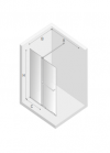 NEW TRENDY Kabina prysznicowa walk in 110x200 Smart Light Gold, przesuwna, wspornik skośny, reling EXK-6730-WU