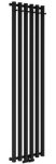 AQUAFORM - Grzejnik łazienkowy ASAMI PLUS pionowy 1500X422 682W / przył. dolne 50MM z wieszakami czarny  GRŁ-G/AP-1500X422-C