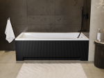BESCO Obudowa wanny panel uni ryfle matt black 170 #OAPM-170URB