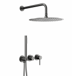 ARMATURA KRAKÓW KFA Zestaw prysznicowy podtynkowy z baterią 2 funkcyjną MOZA GUN METAL GREY 5039-511-61