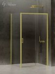 NEW TRENDY Kabina prysznicowa PRIME LIGHT GOLD drzwi przesuwne 120x90x200  D-0424A/D-0224B