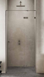 NEW TRENDY Drzwi prysznicowe AVEXA GUNMETAL BRUSHED 110x200 EXK-3251