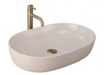 REA - Umywalka nablatowa CLEO 61 Beige Matt / Beżowa matowa
