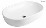 OLTENS Hamnes Thin umywalka 49,5x35,5 cm nablatowa owalna z powłoką SmartClean biała 40819000