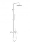 EXCELLENT PI zestaw prysznicowy ścienny z deszczownicą 25 cm, biały mat AREX.1281WH
