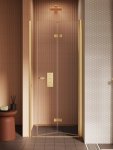 NEW TRENDY Drzwi wnękowe New Soleo Gold Brushed, pojedyncze, składane 80x195 D-0751A/D-0752A