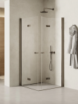 NEW TRENDY Kabina prysznicowa 70x90 New Soleo Gunmetal Brushed, Drzwi składane, podwójne K-2243