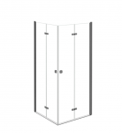 BESCO Kabina kwadratowa składana 80 x 80 x 195 Exo-H 80 Gun Metal KEHGM-80-195