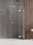 NEW TRENDY Kabina prysznicowa drzwi uchylne AVEXA GOLD SHINE Linia Platinium 80x90x200 EXK-1648/EXK-1649