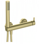 DEANTE - Bateria prysznicowa SILIA z zestawem prysznicowym Złoto Szczotkowane BQS_R41M