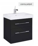 AQUAFORM - szafka podumywalkowa dwu szufladowa MADRID 60 czarny połysk AQ.401-164348