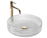 REA - Umywalka nablatowa CRISTAL Transparent 39