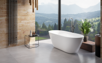 BESCO - Wanna wolnostojąca MOYA 170 + klik-klak chrom #WMD-170-M 