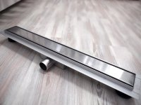 AQUALine - Odpływ liniowy 2w1 NEMO POSADZKOWY do wklejenia płytki lub gładka maskownica niski montaż 52mm - 100cm L041000 