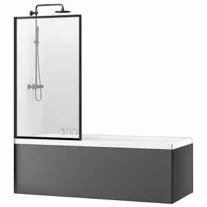 REA - Parawan nawannowy LAGOS FIX 80 Black STAŁY