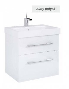 AQUAFORM - szafka podumywalkowa dwu szufladowa MADRID 60 biały połysk AQ.401-164343