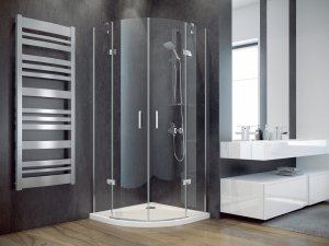BESCO Kabina prysznicowa półokrągła 80x80x195 Viva Chrom VP-80-195-C
