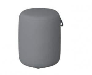 KROFAM - Pufa tapicerowana MOSS fi 340mm, jasny szary  MO 3499-46S