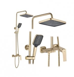 REA - Zestaw natryskowy JOE Złoty Szczotkowany