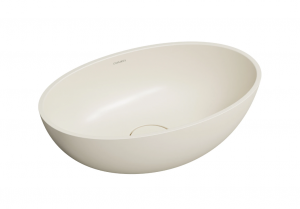 OMNIRES umywalka nablatowa, 50 x 32 cm SHELL M+ white sand mat (WS) SHELL500UNWS