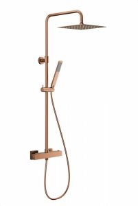 ARMATURA KRAKÓW KFA deszczownia z baterią termostatyczną LOGON PREMIUM BRUSHED ROSE GOLD 5746-920-34