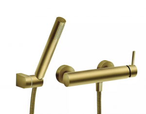 FERRO Bateria natryskowa z zestawem natryskowym złoto szczotkowane CIRICULUS BCK77BG