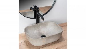 REA - Umywalka nablatowa LIVIA BEIGE BEŻ