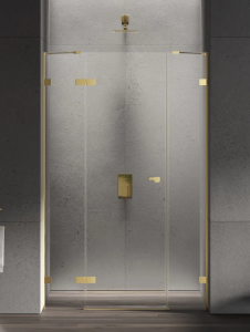 NEW TRENDY Drzwi wnękowe Eventa Gold Shine 130x200 z dodatkową ścianką EXK-4683/EXK-4684