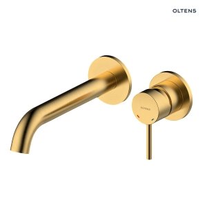 Oltens Molle bateria umywalkowa podtynkowa kompletna złoto szczotkowane 32600810