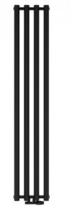 AQUAFORM - Grzejnik łazienkowy ASAMI pionowy 1800X332 644W / przył. dolne 50MM czarny  GRŁ-G/A-1800X332-C