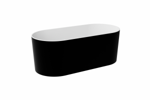 BESCO Wanna wolnostojąca Lova Matt B&W 160 + klik-klak złoty czyszczony od góry #WWM-160LBKG