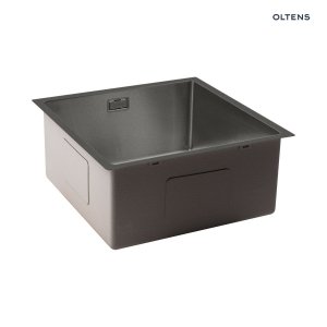 Oltens Hydda zlewozmywak stalowy 44x44 cm 1 komorowy czarny 71103300
