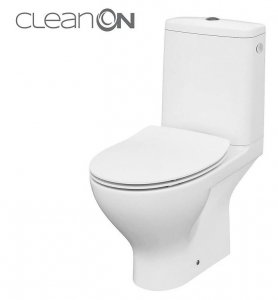 CERSANIT - Wc Kompakt MODUO CLEAN ON 010 z deską duroplastową slim, wolnoopadającą  K116-001