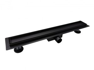 AQUALine - Odpływ liniowy posadzkowy czarny/black 2w1 pod płytkę 50cm L04BK