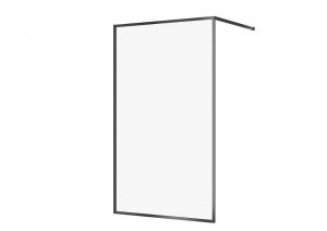 CERSANIT - Kabina prysznicowa walk-in LARGA czarna 120x200 szkło transparentne  S932-140