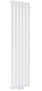 AQUAFORM - Grzejnik łazienkowy ASAMI PLUS pionowy 1800X242 470W / przył. dolne 50MM z wieszakami biały  GRŁ-G/AP-1800X242-B