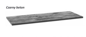 AQUAFORM - blat umywalkowy OTTIMA 100 pełny 100X2,5X46 Czarny beton  AQ.401-17010033