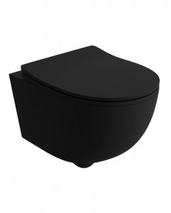 LAVITA Miska wisząca WC Praia Black 2.0
