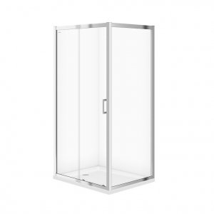 CERSANIT - Kabina prysznicowa ARTECO przesuwna 100x80x190  Chrom szkło transparentne  S157-011