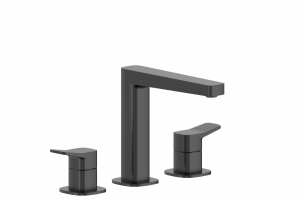 ARMATURA KRAKÓW KFA bateria umywalkowa 3-otworowa stojąca MALAGA BLACK 4522-221-81