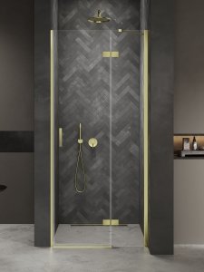 NEW TRENDY Drzwi wnękowe NESTA LIGHT GOLD 1D P 80x200 czyste 6mm Active Shield 2.0 D-0908A
