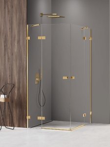 NEW TRENDY Kabina prysznicowa Avexa Gold Shine XR 80x80x200 , podwójne drzwi EXK-6810