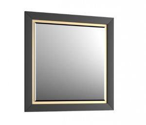KROFAM - Lustro CHIC 80x80cm, czarna satyna CH 8095-45/43Z-W