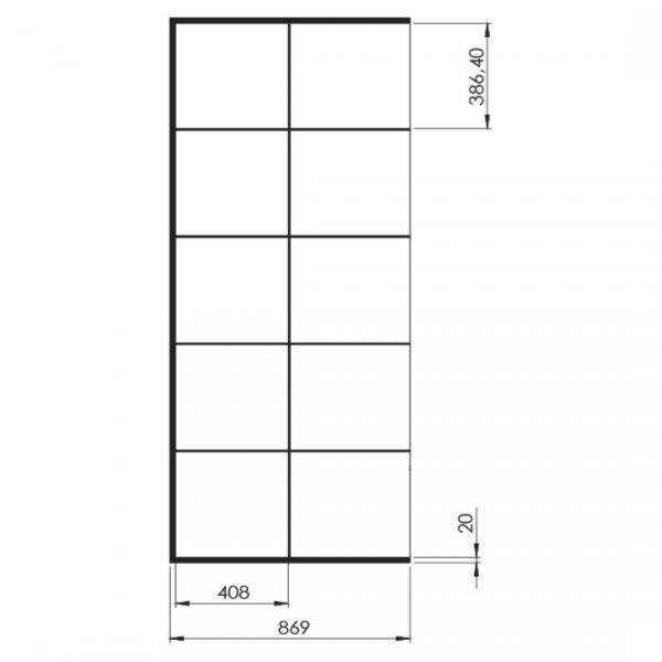NEW TRENDY - Kabina Walk In New Modus BLACK 70X200 EXK-0244