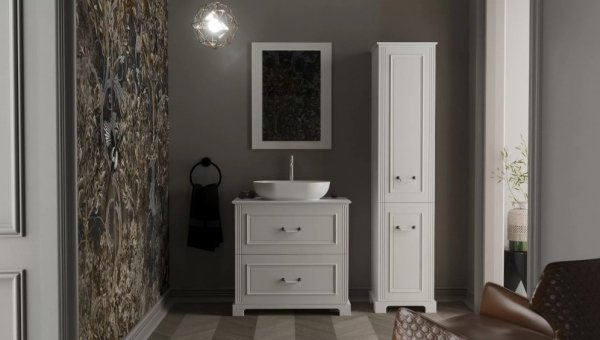 KROFAM - Szafka pod umywalkę OXFORD 60 cm, stara biel  OX2 6070-0Z-S