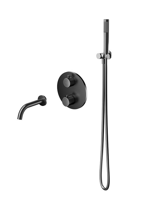 CERSANIT - Set B1005: zestaw wannowy podtynkowy ZEN gun metal  S952-055
