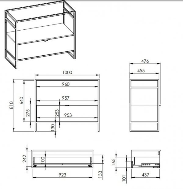 ELITA SZAFKA INDUS 100 1S WHITE HG DO STELAŻA 168673/RE011000078060