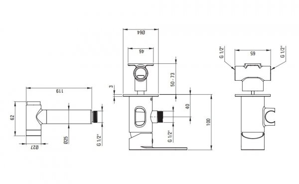 DEANTE Bateria prysznicowa ALPINIA BGA_Z40M