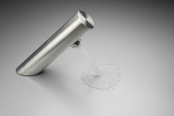 DEANTE Bateria umywalkowa bezdotykowa z regulacją temperatury - 230/6V SENSE stal szczotkowana BQR_F29V